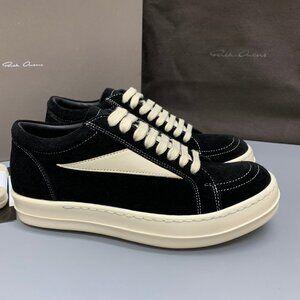 Rick Owens Women's Black and White Trainers
